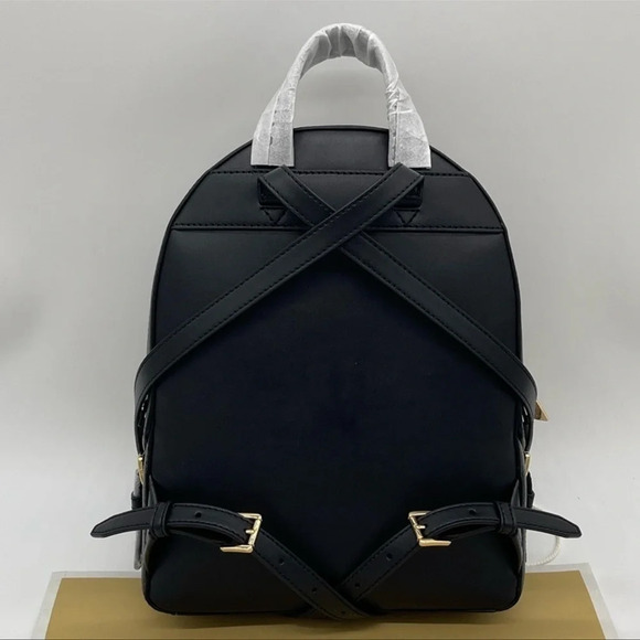 Michael Kors Jaycee Medium Pebbled Leather Backpack Black - Picture 4 of 11